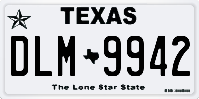 TX license plate DLM9942