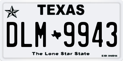 TX license plate DLM9943