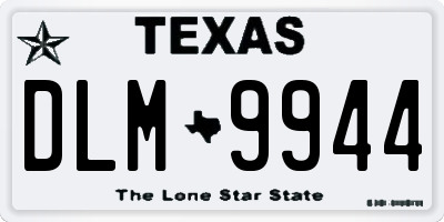 TX license plate DLM9944