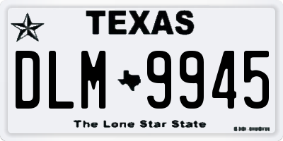 TX license plate DLM9945