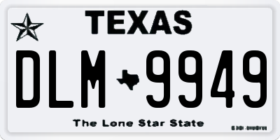 TX license plate DLM9949