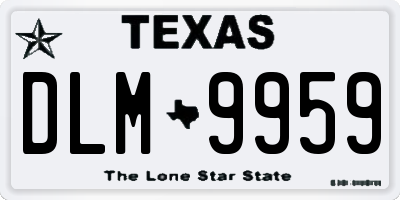 TX license plate DLM9959