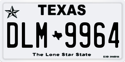 TX license plate DLM9964