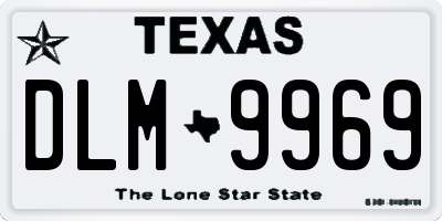 TX license plate DLM9969