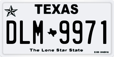 TX license plate DLM9971