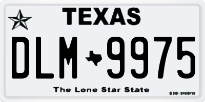 TX license plate DLM9975
