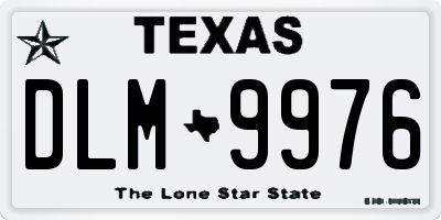 TX license plate DLM9976