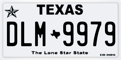 TX license plate DLM9979