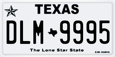 TX license plate DLM9995