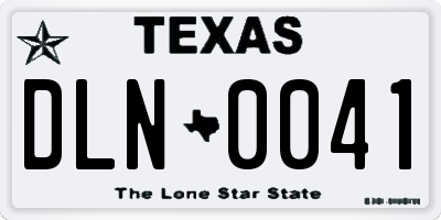 TX license plate DLN0041