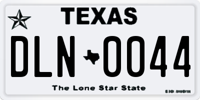 TX license plate DLN0044