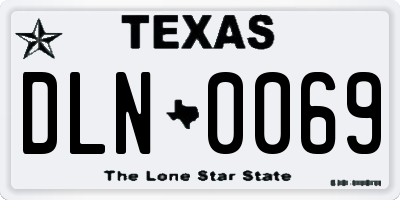 TX license plate DLN0069