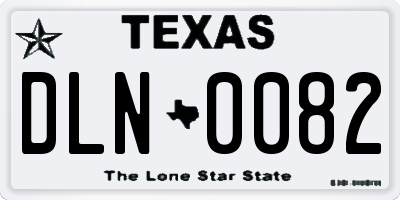 TX license plate DLN0082
