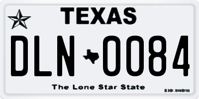 TX license plate DLN0084