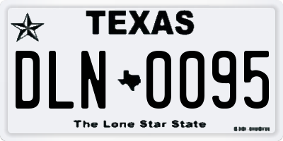 TX license plate DLN0095