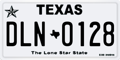 TX license plate DLN0128