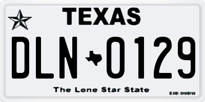 TX license plate DLN0129