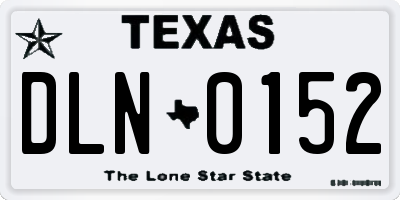 TX license plate DLN0152