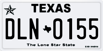 TX license plate DLN0155
