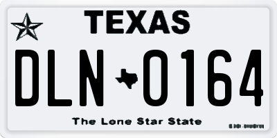 TX license plate DLN0164