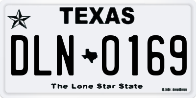 TX license plate DLN0169