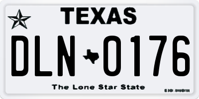 TX license plate DLN0176