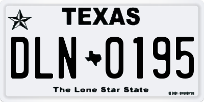 TX license plate DLN0195