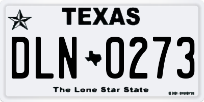 TX license plate DLN0273