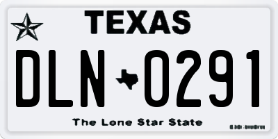 TX license plate DLN0291