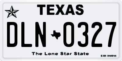 TX license plate DLN0327