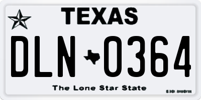 TX license plate DLN0364