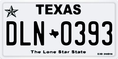 TX license plate DLN0393