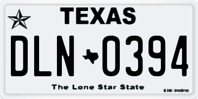 TX license plate DLN0394