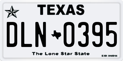 TX license plate DLN0395