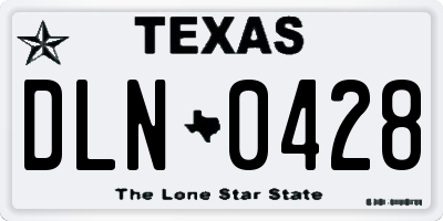TX license plate DLN0428