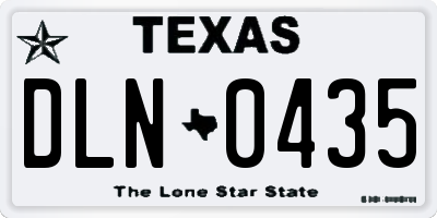TX license plate DLN0435