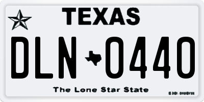 TX license plate DLN0440