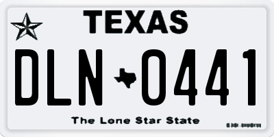 TX license plate DLN0441