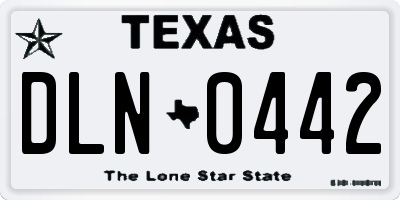 TX license plate DLN0442