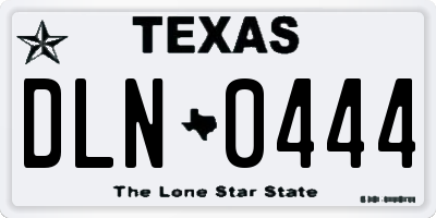 TX license plate DLN0444