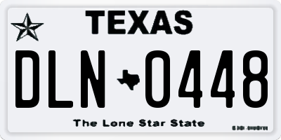 TX license plate DLN0448