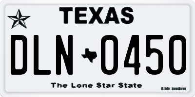 TX license plate DLN0450