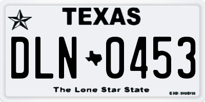 TX license plate DLN0453