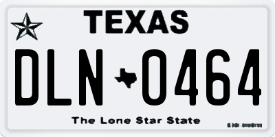 TX license plate DLN0464