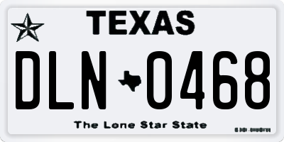 TX license plate DLN0468