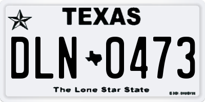 TX license plate DLN0473