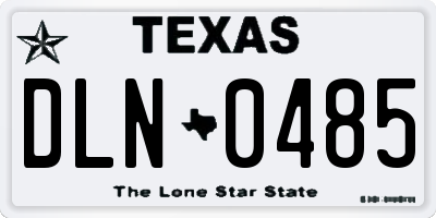 TX license plate DLN0485