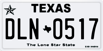 TX license plate DLN0517