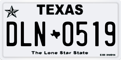 TX license plate DLN0519