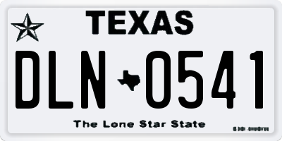 TX license plate DLN0541